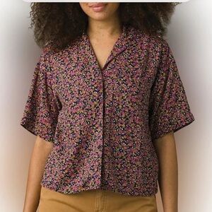 Prana Multicolor Floral Button-Down Shirt